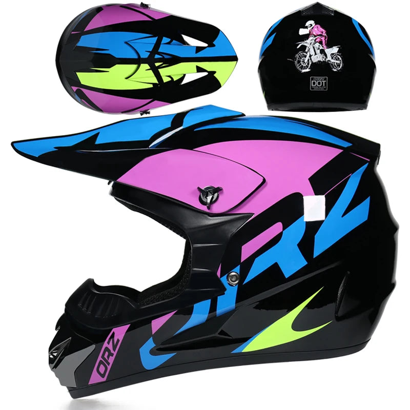 ORZ Latest Off-road Motorcycle Helmet ATV SUV Downhill Mountain Bike DH Car Helmet Cross Helmet Capacetes Motocross Dot Abs