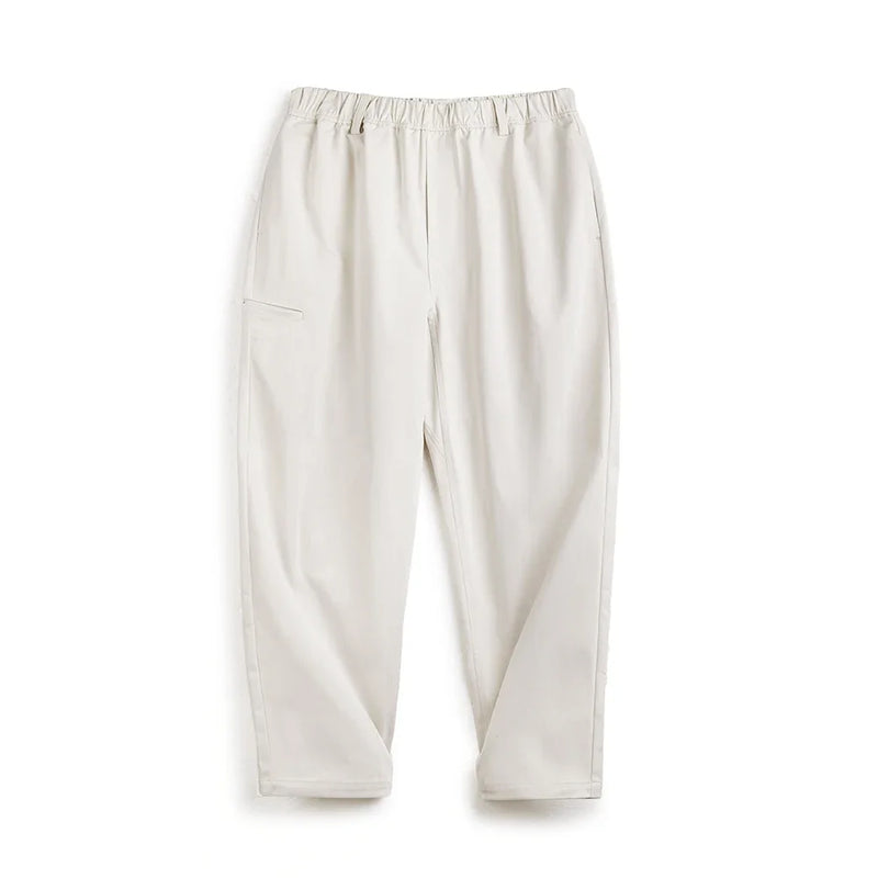 ខោ Maden Herringbone Easypants ធម្មតា Cleanfit Straight Tapered Solid Color Elastic Waistband Design Long Pants