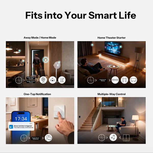 SONOFF Orb 4-In-1 Zigbee Smart Scene Button Split Magnetic Design ពិធីការពីរ Zigbee & eWeLink-Remote Dual Protocol Multiple Trigger Actions