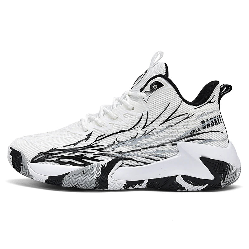 Men Basketball Shoes Flat Bottom Anti Slip Rebound Light Practical Sneakers Fashion Mesh Breathe Competitions Basketball Boots
