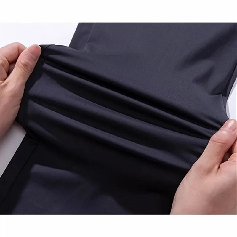 2026 Highly Elastic Men's Summer Ice Silk Pants, Thin Unisex Quick-dry Sports Trousers, Blue and Black Casual Pant.