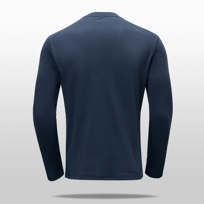 SBWL Autumn High Quality Men's Running Fitness Outdoor Sportswear Long Sleeve T-Shirt Business Casual Breathable Base Shirt Top
