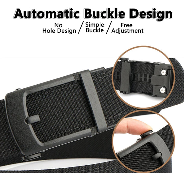 TUSHI New Military Belt for Men Sturdy Nylon Metal Automatic Buckle Police Duty Belt Tactical Outdoor Girdle IPSC Accessories