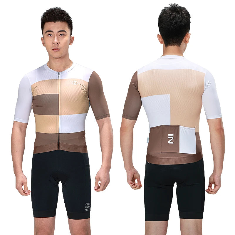 INBIKE Summer Men's Bicycle Short Sleeve Breathable MTB Cycling Jersey for Men Breathable Quick Dry Bike Biking Shirts Clothes