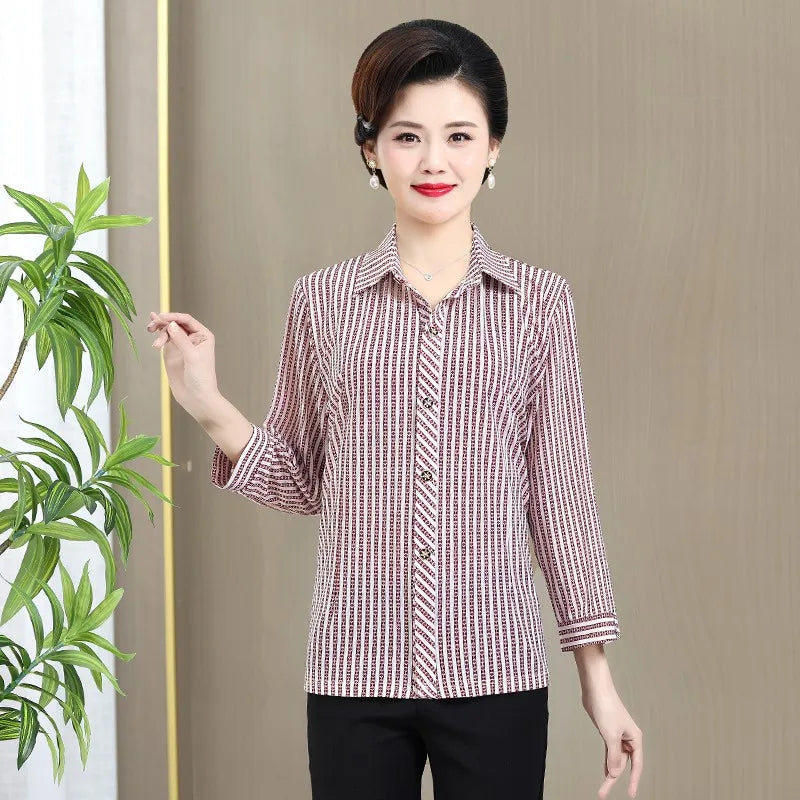 អាវ យឺត ឆ្នូត បោះពុម្ព ទាន់សម័យ សម្រាប់ នារី ថ្មី សម្រាប់ រដូវក្ដៅ អាវ កាឌីហ្គែន ដៃ ពាក់កណ្តាល ក បែប ប៉ូឡូ ថ្មី សម្លៀកបំពាក់ នារីៗ