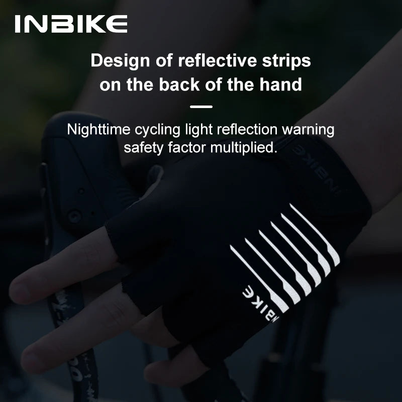 INBIKE Shockproof Cycling Gloves Summer Men's MTB Road Bike Gloves Thickened Pad Women Outdoor Sport Bicycle Gloves  I25H116