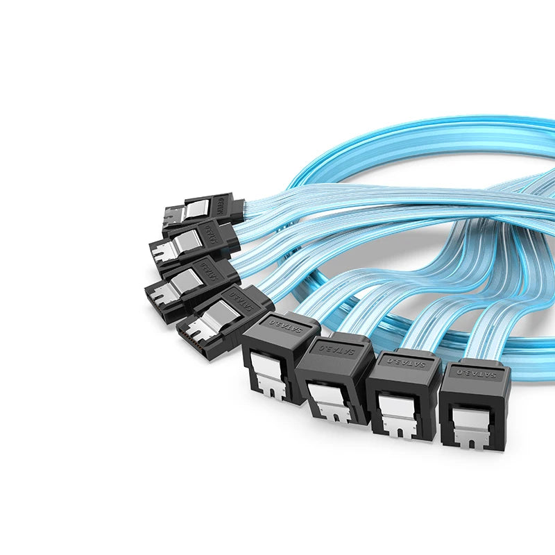 ORICO SATA 6Gbps HDD Data Cable with Locking Latch SATA HDD Splitter Cable 1/3/4/5/6 Ports for SATA HDD SSD CD Driver Server