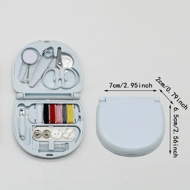 1set Mini Needle And Thread Box Portable Small Needle And Thread Kit Sewing Tool Combination Set, sewing kit, sewing tools.