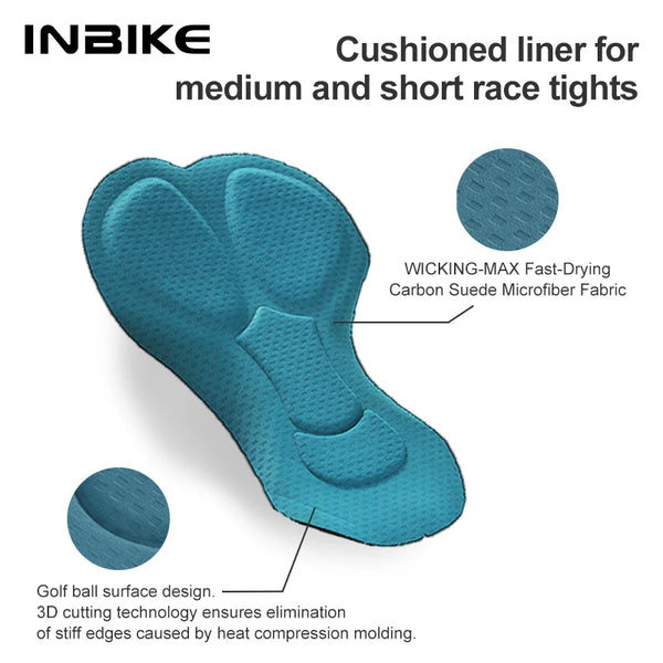 INBIKE 2024 Women's Cycling Pants Long Padded Bike Tights Legging for Riding with Pockets MTB Mountain Biking Pants Accessories