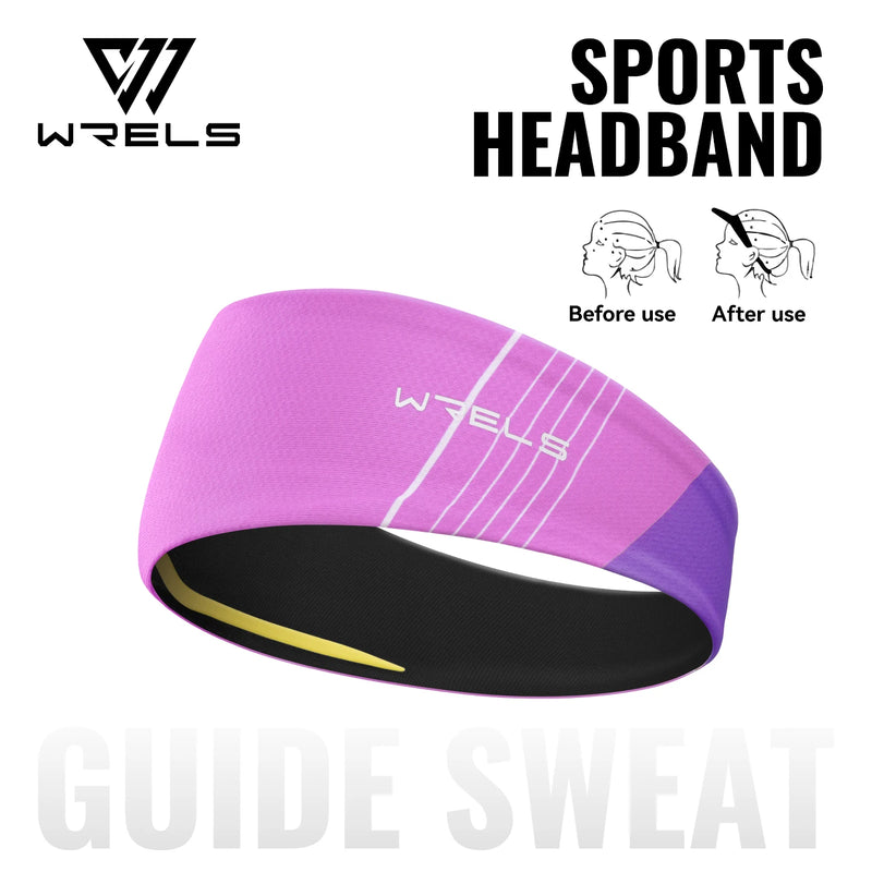 WRELS Sweatband Sweat Wicking Sports Headband Breathable Mesh Quick Dry Hair Band Elastic Ultralight Men Women Running Headband