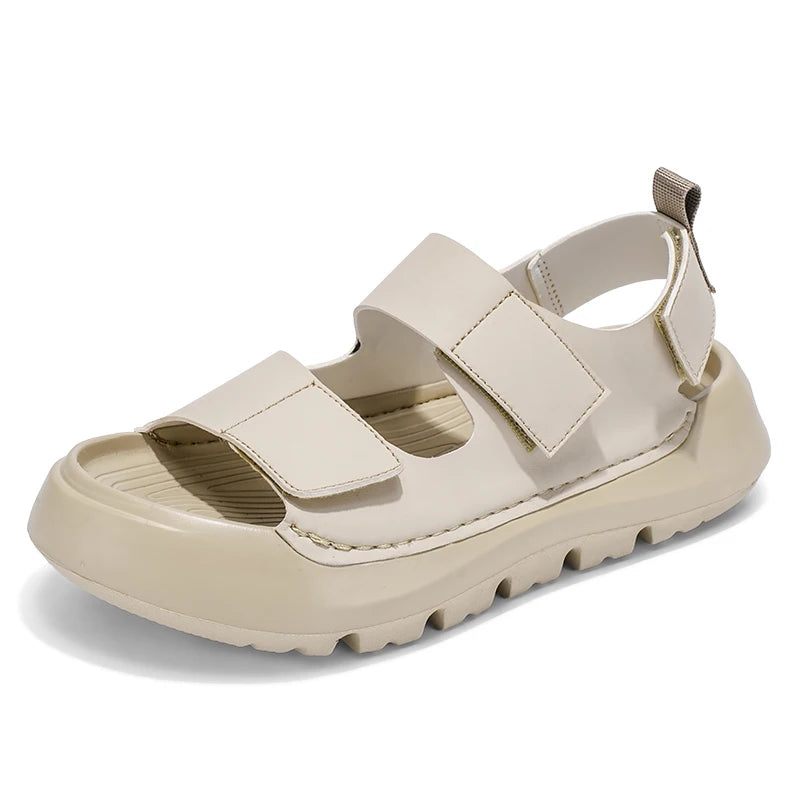 Men's thick-soled beach sandals summer breathable lightweight non slip soft sole slides outdoor sports sandals walking sandlas