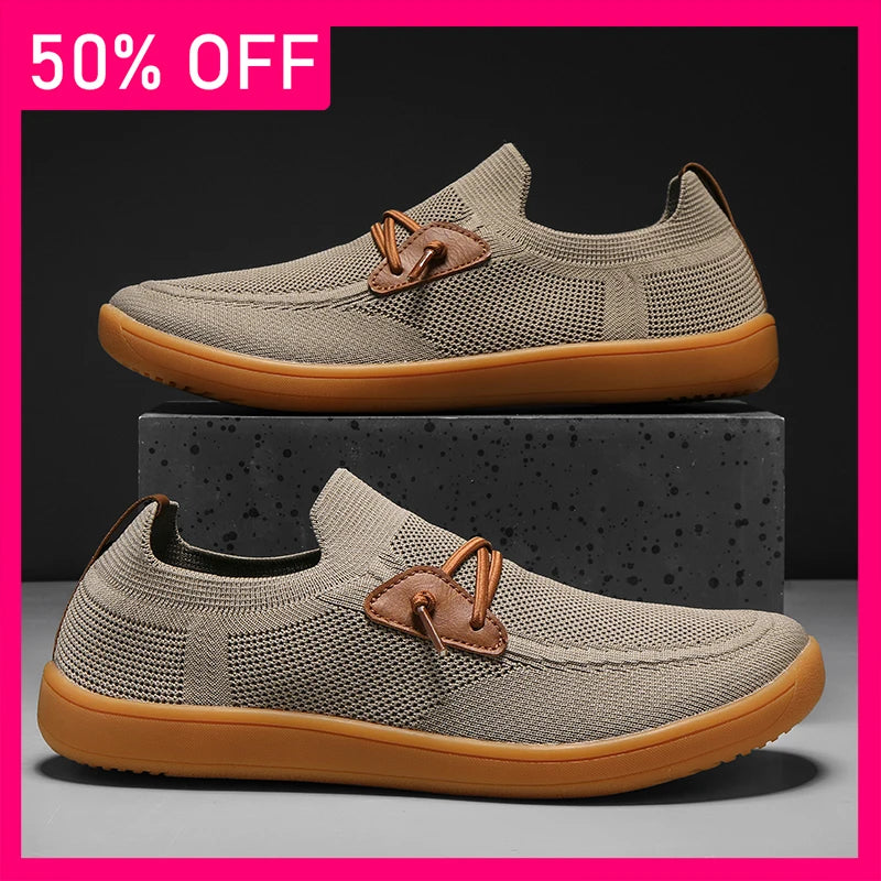 Men Casual Shoes Slip on Breathable Lightweight Mesh Daily Commute Summer Walking Shoes 2026 New Comfortable Flat Tennis Shoes