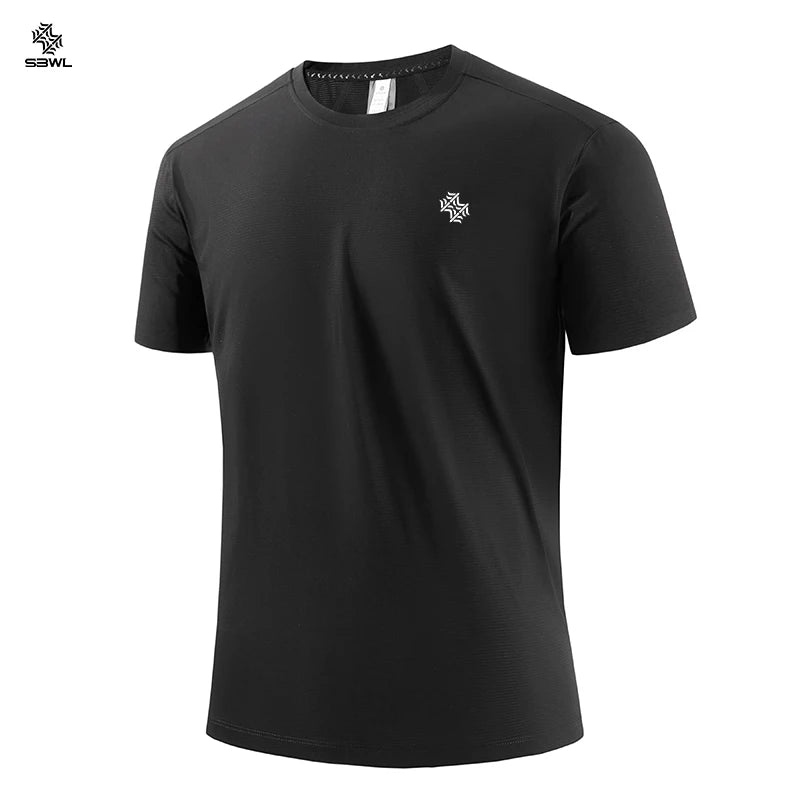 SBWL 2026 Summer Men's New Outdoor Running Fitness Quick Dry Sports T-Shirt High Quality Light Casual Short Sleeve Gym Tops