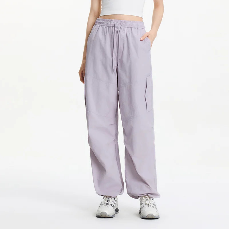 Semir Women Pants Wide 2026 Leg Knitted Loose Fit Elastic Waist Drawstring Urban Casual Everyday Style Soft Comfortable