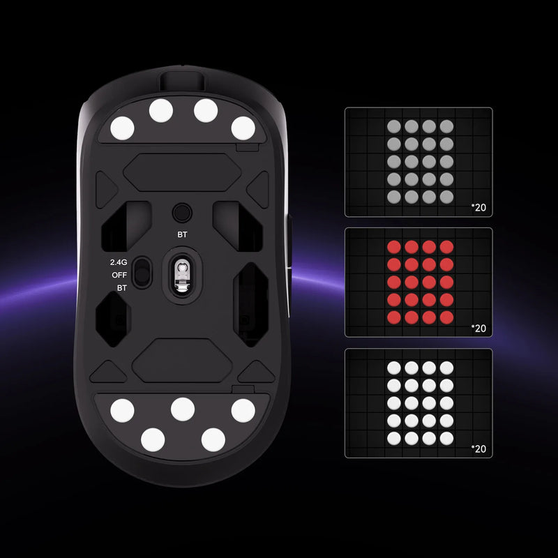 Akko Dash V9 Master/Pro Mouse PAW3955 / PAW3315 / PAW3311 Sensor 40g±3g Ultralight Ergonomic 8K Wireless E-sports Gaming Mouse