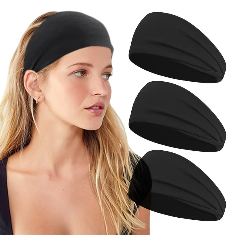 1pc Sports Headbands-Wide Elastic Hair Bands for Running,Soft Stretchy Breathable Fabric, All-Season Comfort,Yoga Accessories
