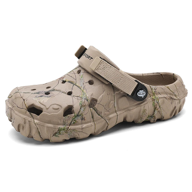 Wide Toe Beach Sandals for Men Holes Shoes Breathable Summer Rubber Slippers Garden Shoes Clogs Lightweight Big Size 49 50 51