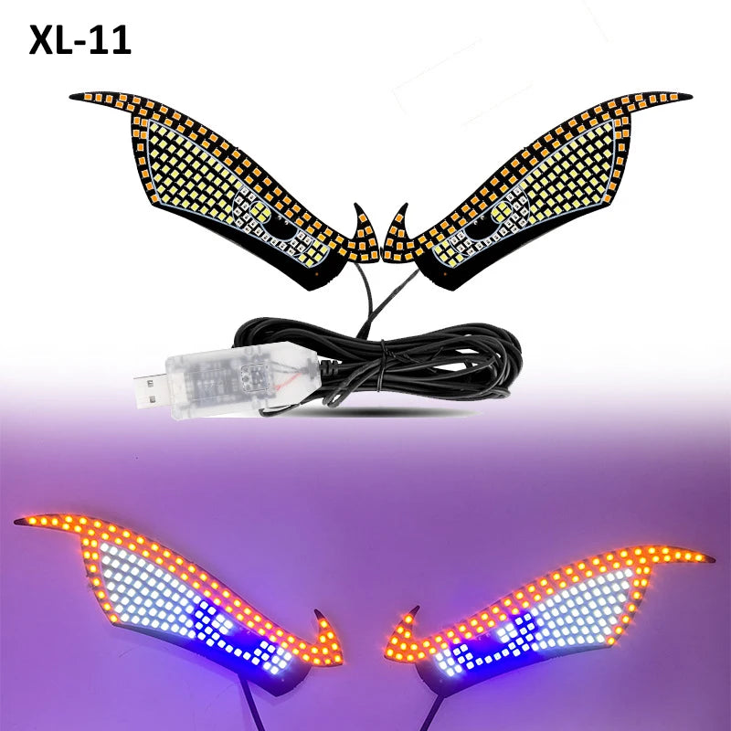 Devil Eyes Light for Cars Windshield USB Plug with11 Modes Warning Lamp Signs Atmosphere Decor Lighting for Car Accessories