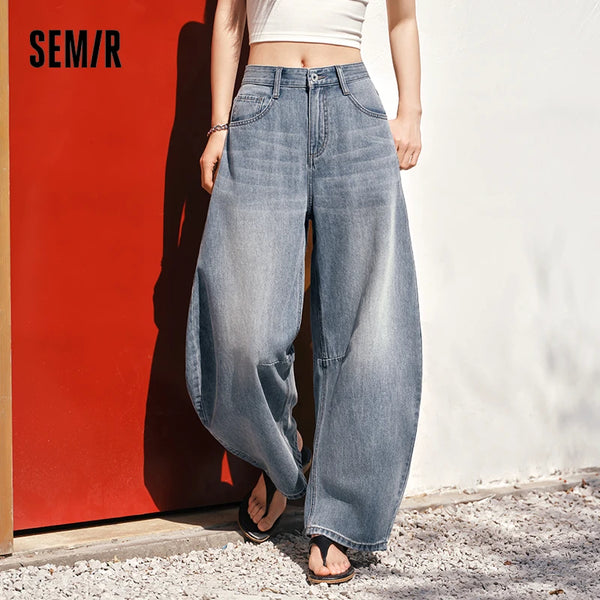 ខោបុរស Semir Denim មានអារម្មណ៍ត្រជាក់បែប Vintage ជើងកោងស្លីមសមទូលាយរដូវក្តៅឆ្នាំ ២០២៦ ស្ទីលម៉ូដធម្មតា