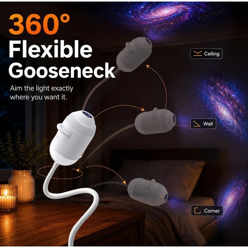 ឈុតភ្លើងបញ្ចាំង USB 4K 3/24 ដុំ ភ្លើងពេលយប់ Galaxy Ocean Aurora ចង្កៀងបរិយាកាសថ្ងៃឈប់សម្រាកសម្រាប់បន្ទប់គេង ភ្លើងពេលយប់បែបរ៉ូមែនទិក អំណោយកុមារ