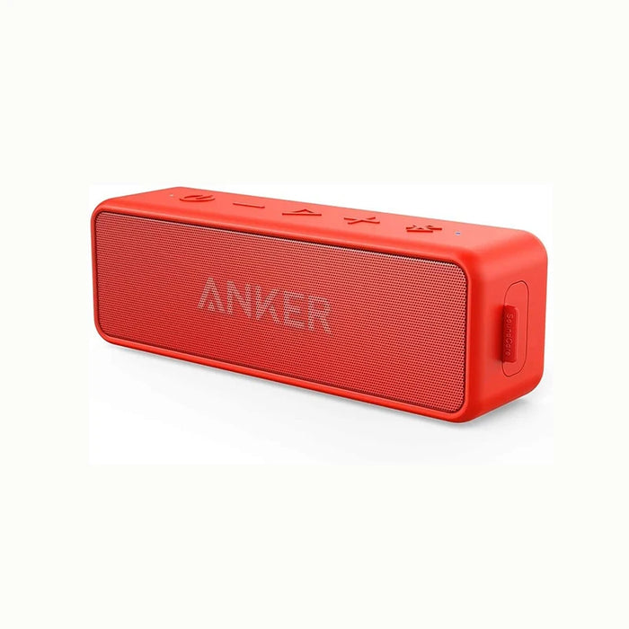 Anker Soundcore 2 Portable Wireless Bluetooth Speaker Better Bass 24-Hour Playtime 66ft Bluetooth Range IPX7 Water Resistance Red CHINA