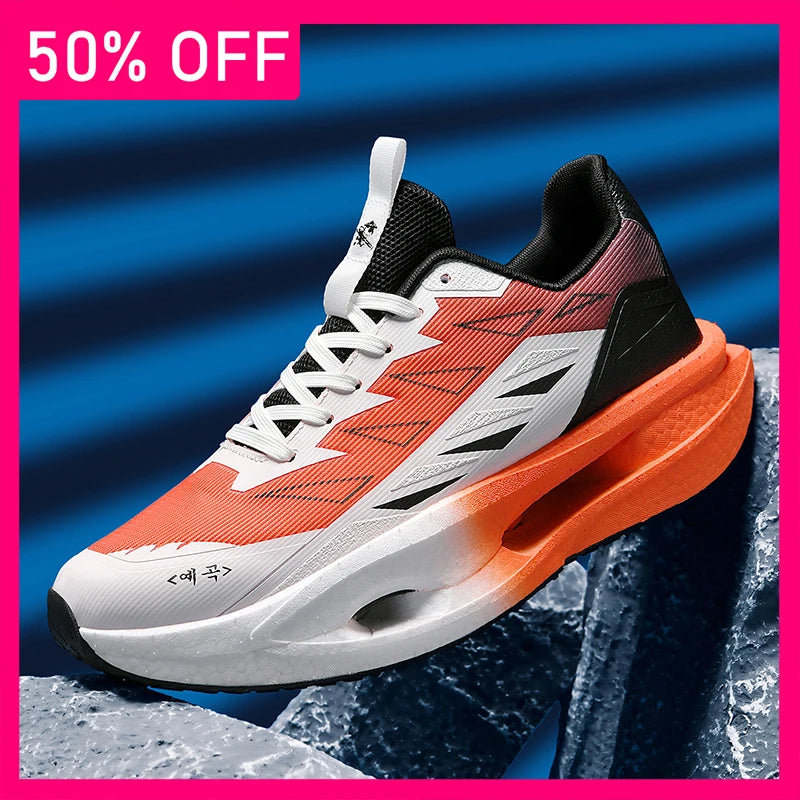 Unisex Sports Shoes Fashionable Lace Up Mesh Youth Training Shoes Outdoor Fitness Non Slip Thick Soled Running Shoes for Men