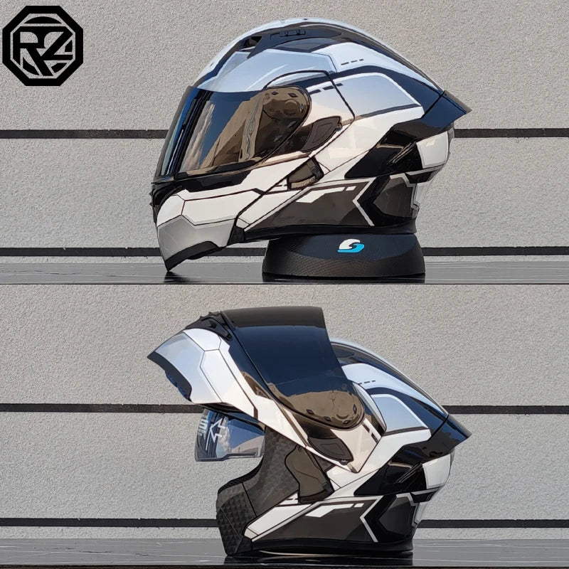 Modular Filp up Motorcycle Helmet Full Face Racing Helmet Dual Visors DOT Approved  motosiklet kaskı