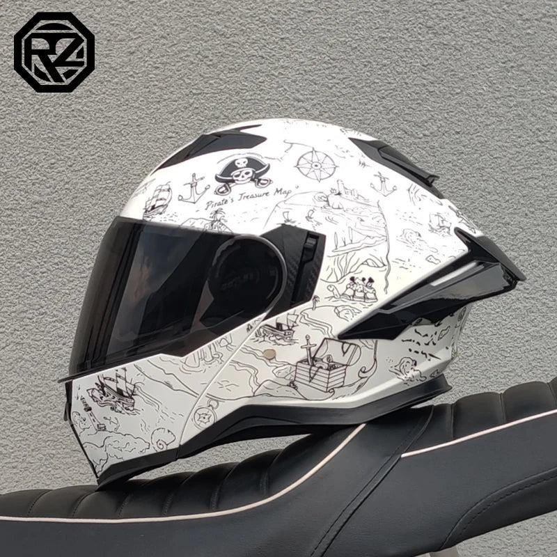 Modular Flip Up Motorcycle Helmet Full Face Dual Visor Motorbike Helmet DOT Approved Flip‑up Modular Helmet for Adults Men Women