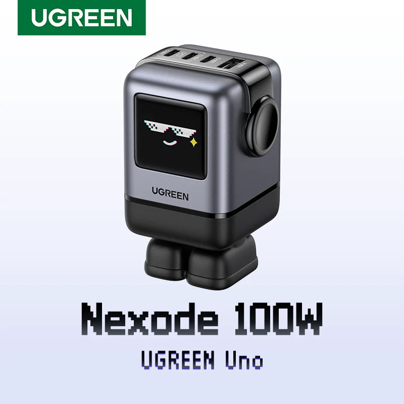 【US Plug】UGREEN100W 65W 30W GaN Charger Robot Design QC4.0 3.0 PPS for iPhone 18 17 16 Pro Macbook Laptops Tablet iPad Samsung