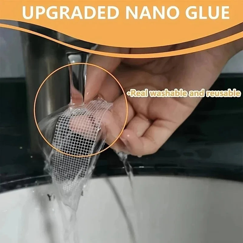 2PCS-Duty Nano Tape Double Sided Transparent Waterproof Adhesive Tape Removable Strong Sticky Mounting Tape for Home Office
