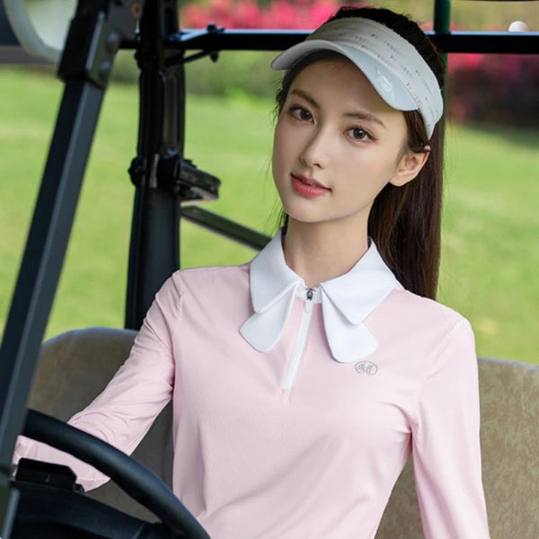 Women's Golf Long Sleeve T-shirt for Spring and Summer Breathable POLO Top Sportswear YF894