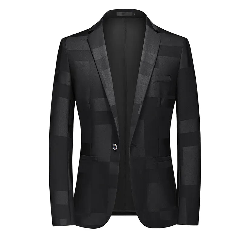 2026 New Men's Red Single-breasted V-neck Blazer Coat, Asian Fit Wedding Party Dress Jacket M-6XL New Arrivals