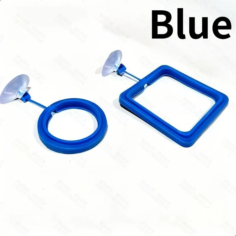 2pcs Floating Fish Food Feeding Ring System,No-Residue Aquarium Fish Food Dispenser.Non Slip Aquarium Feeding Ring.