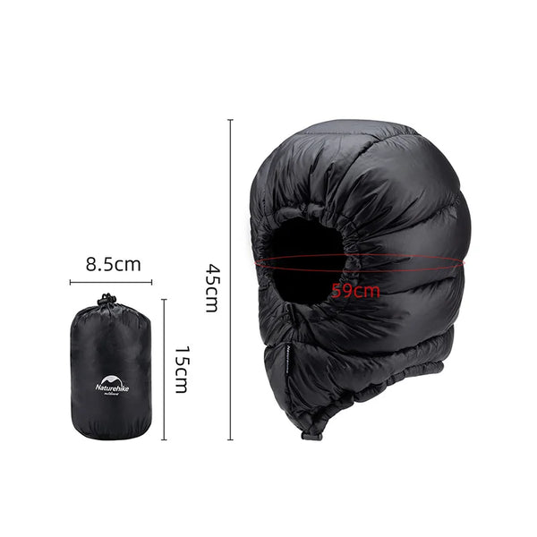 មួក Naturehike Down Hat Goose Duck Velvet មួកកីឡាក្រៅផ្ទះការពារទឹកជ្រាបសម្រាប់រដូវរងា មួកសម្រាប់បោះតង់ ឡើងភ្នំ មួកត្រជាក់ មានខ្សែចង