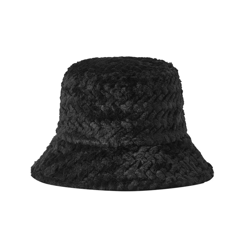 Semir Warm Hat Fuzzy Bucket Women Autumn Winter 2025 Beanie Soft Cozy Plush Lightweight Stylish FaceSlim