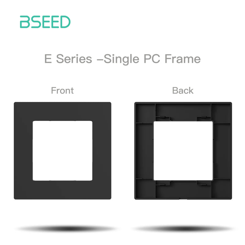 BSEED 1/2/3/4Gang WIFI Click Button Switch Part Plastic Frame Smart Curtain Switch Function Part EU Smart Socket DIY Combination
