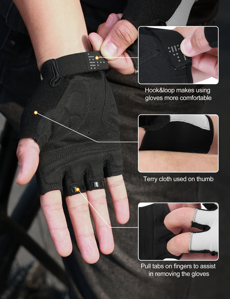 INBIKE Half Finger Cycling Gloves Man Shock Absorption Breathable Summer Gloves for Mountain Bike Road Bicycle Gloves Anti-Slip