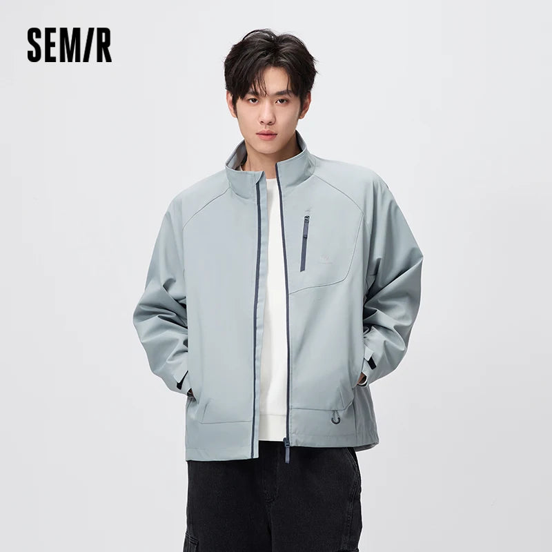Semir Men Jacket Stand Collar Protective Loose Outdoor Sport Utility Casual Autumn Outerwear Urban Daily Wear 2026