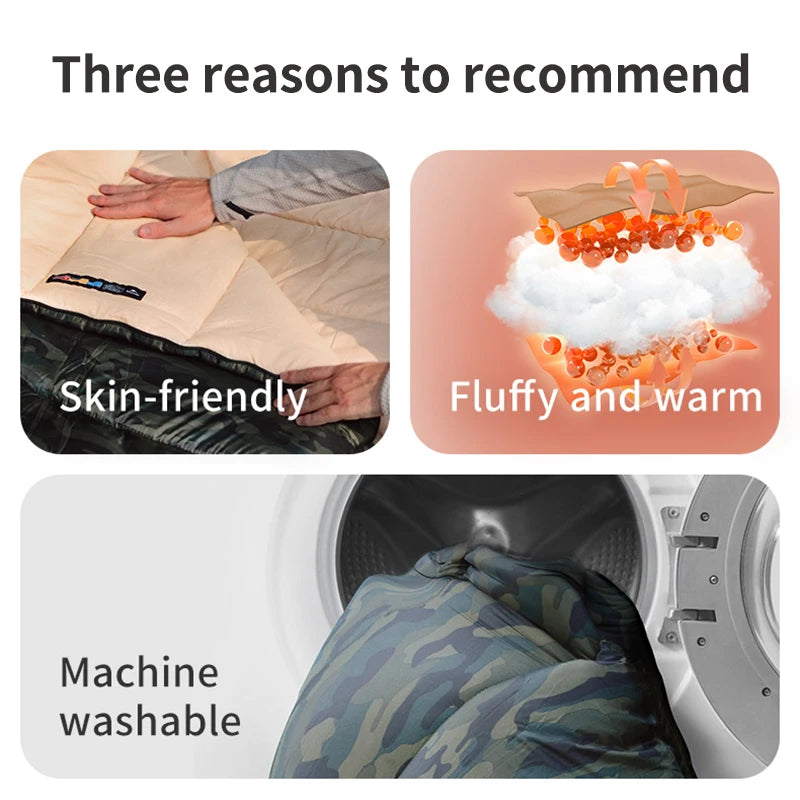 Naturehike Camouflage Sleeping Bag Ultralight Waterproof Splicable Sleeping Bag 3 Season Warm Outdoor Camping Sleeping Bag