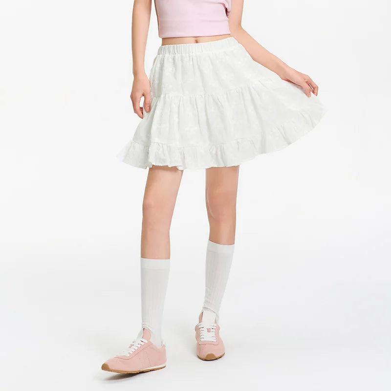 Semir Womens Skirt 2026 Embroidery Design A Line Cake Style Cute Sweet Casual Daily Wear Soft Elegant