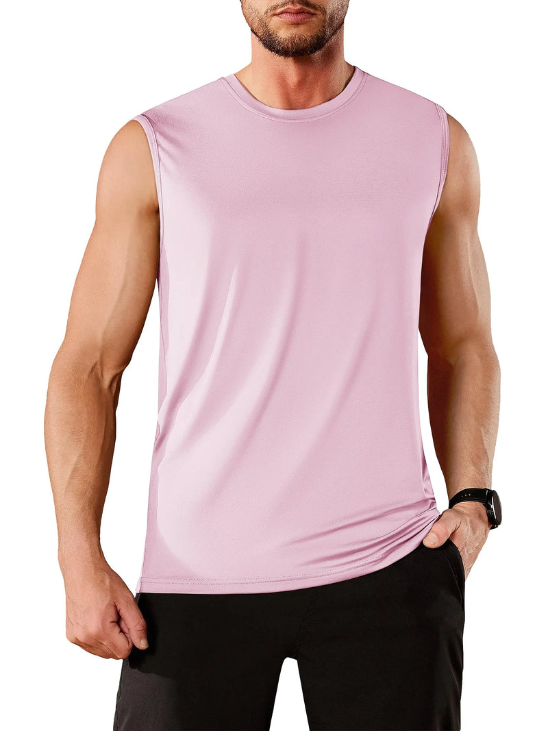 TACVASEN UPF 50+ TANK TOPS Quick Dry Sleeveless T-shirts Mens Summer Gym Fitness Running Tee Shirts Trainning tshirts Swimming