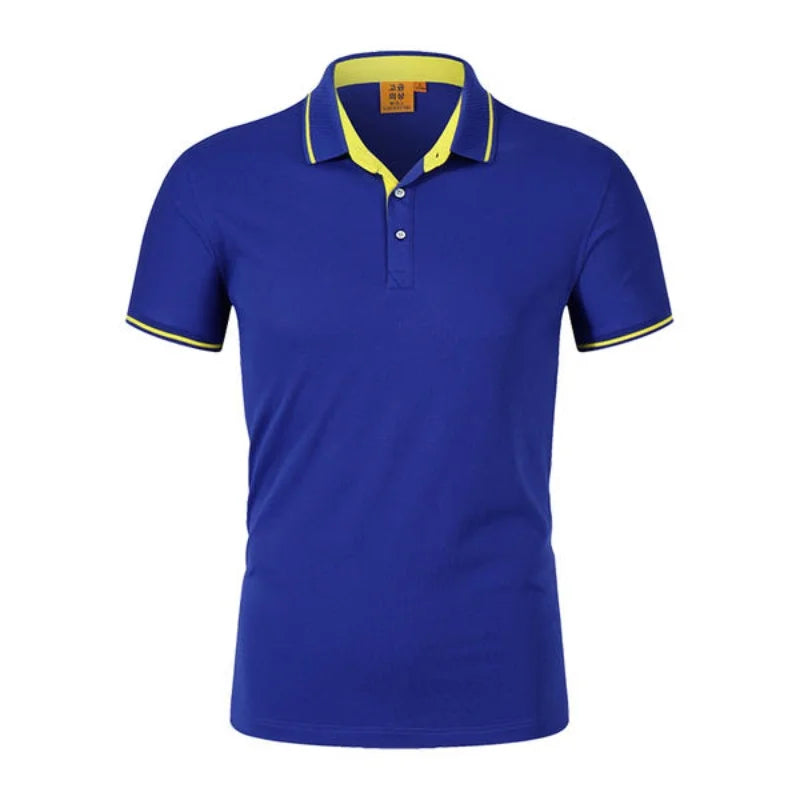Ice Silk Short Sleeve T-Shirt Summer Work Uniform Logo Printed  Team Culture Polo Shirt  Fashion for Men and Women