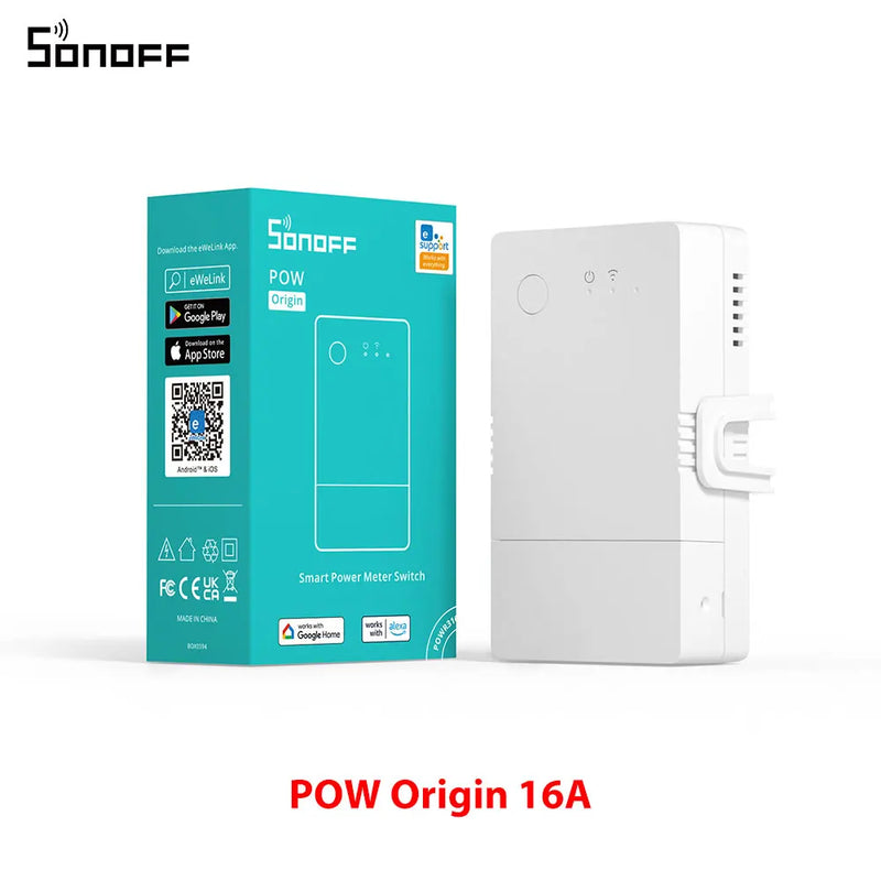 SONOFF POW Origin 16A Smart Power Meter Switch ESP32 Chip Safety Design Overload Protection via eWeLink Alexa Google Home