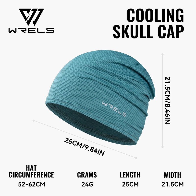 WRELS Motorcycle Helmet Liner Cooling UV Protection Cycling Skull Cap Sweat Wicking Mesh Running Hat Lightweight MTB Gym Summer
