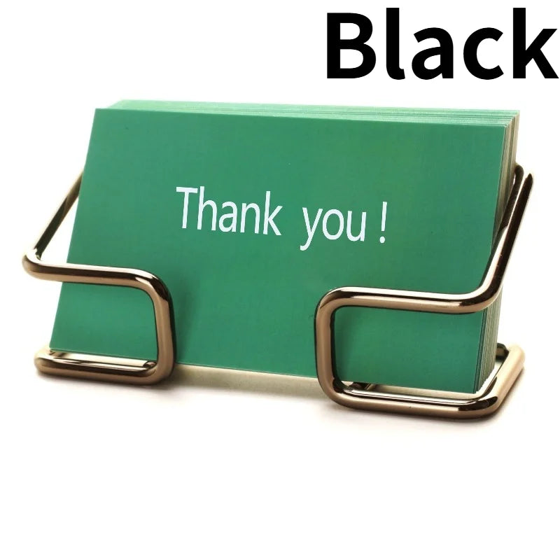 1pc Office Desk Card Holder, Cute Golden Card Storage Box, And Male And Female Office Desk Accessories,stainless steel material.