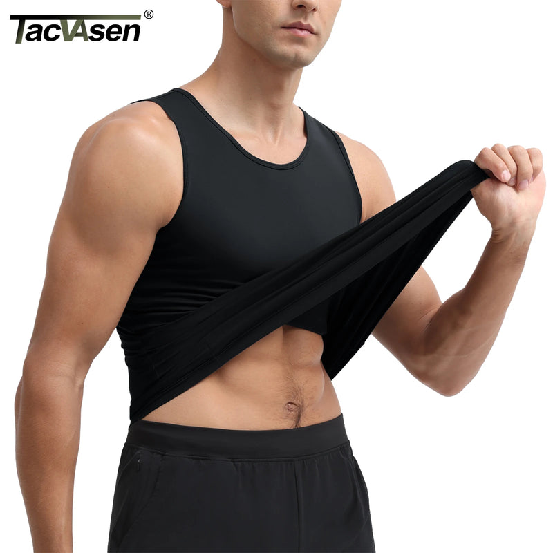 TACVASEN Men's Compression Tank Top Sleeveless Quick Dry Stretch Athletic Base Layer for Workout Gym Training Fitness Muscle Top