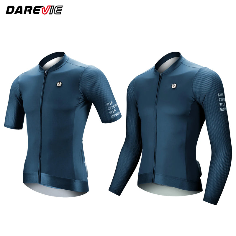 អាវយឺតជិះកង់ DAREVIE សម្រាប់បុរស ធន់នឹងសំណើម និងស្រូបយកសំណើម ត្រជាក់ និងស្រស់ស្រាយ