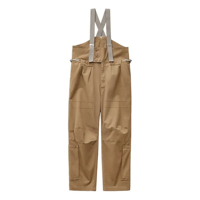 ខោ សម្រាប់ បុរស Maden បែប Vintage Heavyweight Khaki រាង រលុង ជាមួយ ខ្សែ អាច លៃតម្រូវ បាន សម្រាប់ ជើង ធំ សម្រាប់ រដូវផ្ការីក និង រដូវស្លឹកឈើជ្រុះ