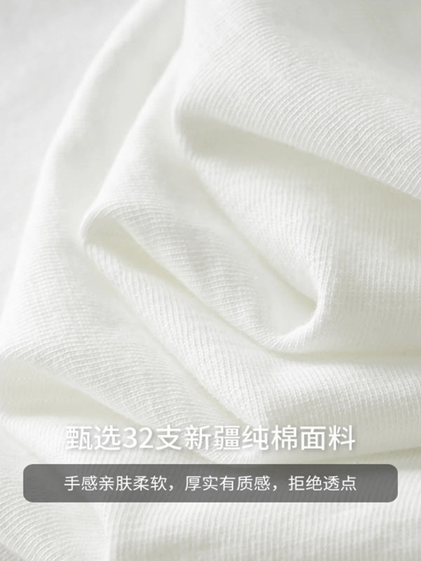 Dukeen 320g Heavyweight Henley Shirt for Men Short Sleeved Summer 100% Cotton Oversized White T Shirt Man Clothing