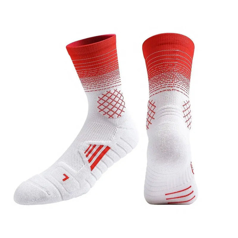 WRELS 1/2/3 Pairs Basketball Socks Cushioned Compression Crew Athletic Socks Arch Support Moisture Wicking Running Sports Socks